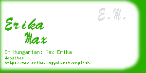 erika max business card
